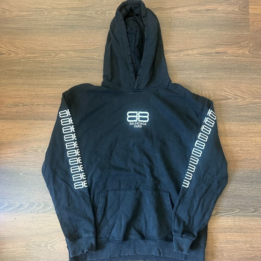 Balenciaga BB Paris Icon Hoodie - Size Medium